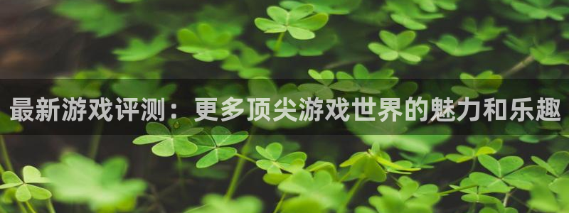 长征娱乐平台负责人：最新游戏评测：更多顶尖游戏世界的魅力和乐