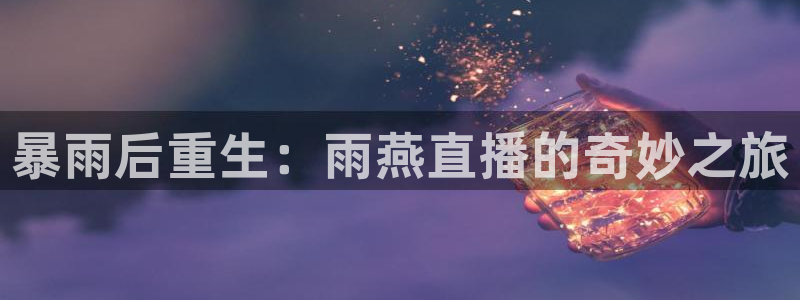 蓝鲸体育直播下载：暴雨后重生：雨燕直播的奇妙之旅